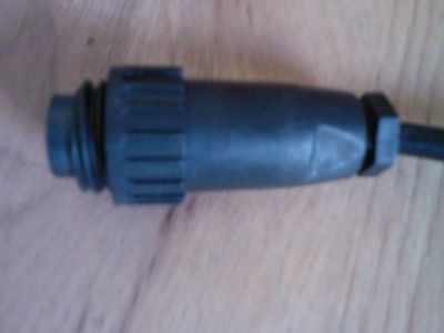 Steckerdraufsicht mit Überwurfmutter