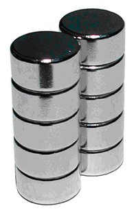 Bild zeigt 10 x Neodym Magnet günstig auf Ebay oder Amazon zu bekommen.