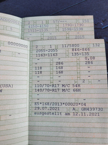 Vorne FXE mit Drehzahl bei der Leistung, hinten Mokka ohne Drehzahl, wie es eigentlich sein sollte