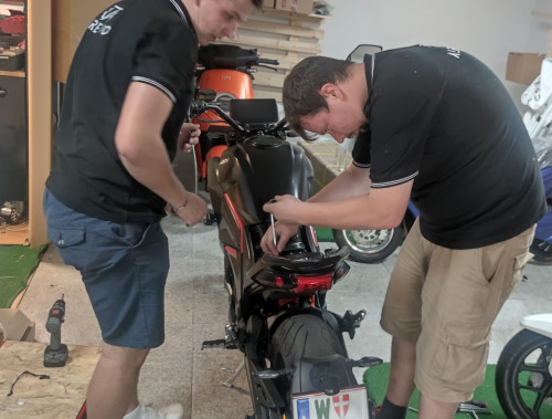 Connor &amp; colleage at work