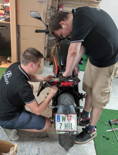 Connor &amp; colleage at work