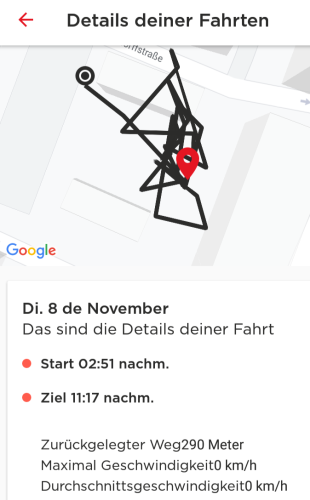 So sieht die Fahrt des Silence beim Laden aus.