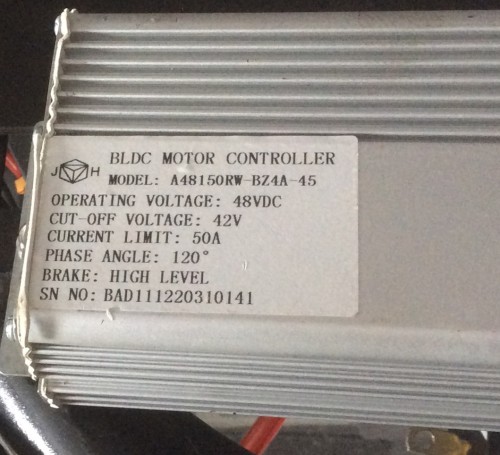 Bild vom Label des Controllers am Kumpan 1954