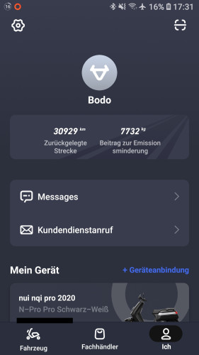 Gesamtkilometer seit dem 07.2020 30.929 km