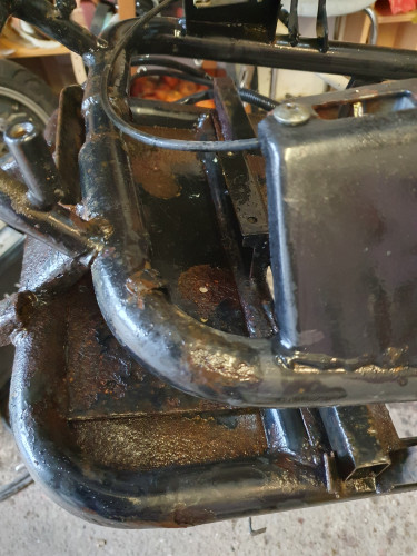 Das verrostete hintere Ende