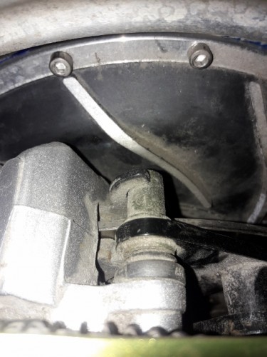 vorderes Ende des Bremssattels, Blick von oben